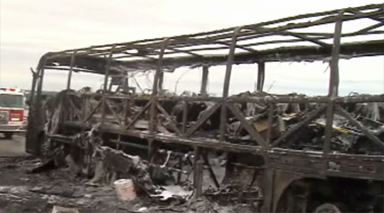 Bus carrying middle school band students catches fire | khou.com
