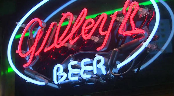 gilley's beer neon sign