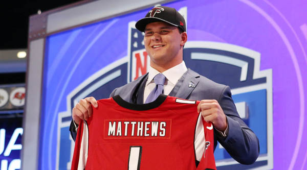 Falcons restructure Jake Matthews' contract, possibly heralding a