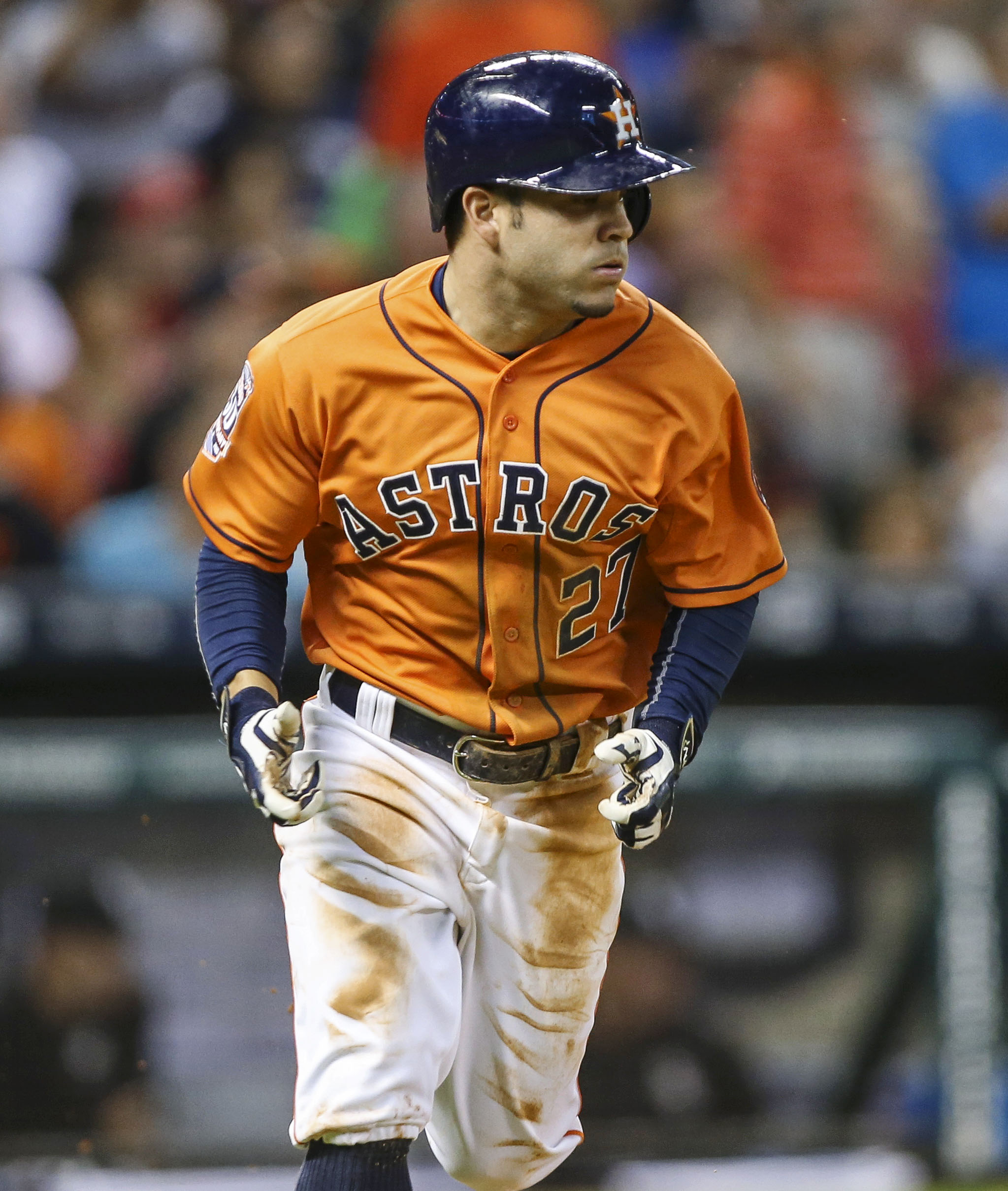 HOUSTON, TX - APRIL 29: Jose Altuve (27) of the Houston Astros