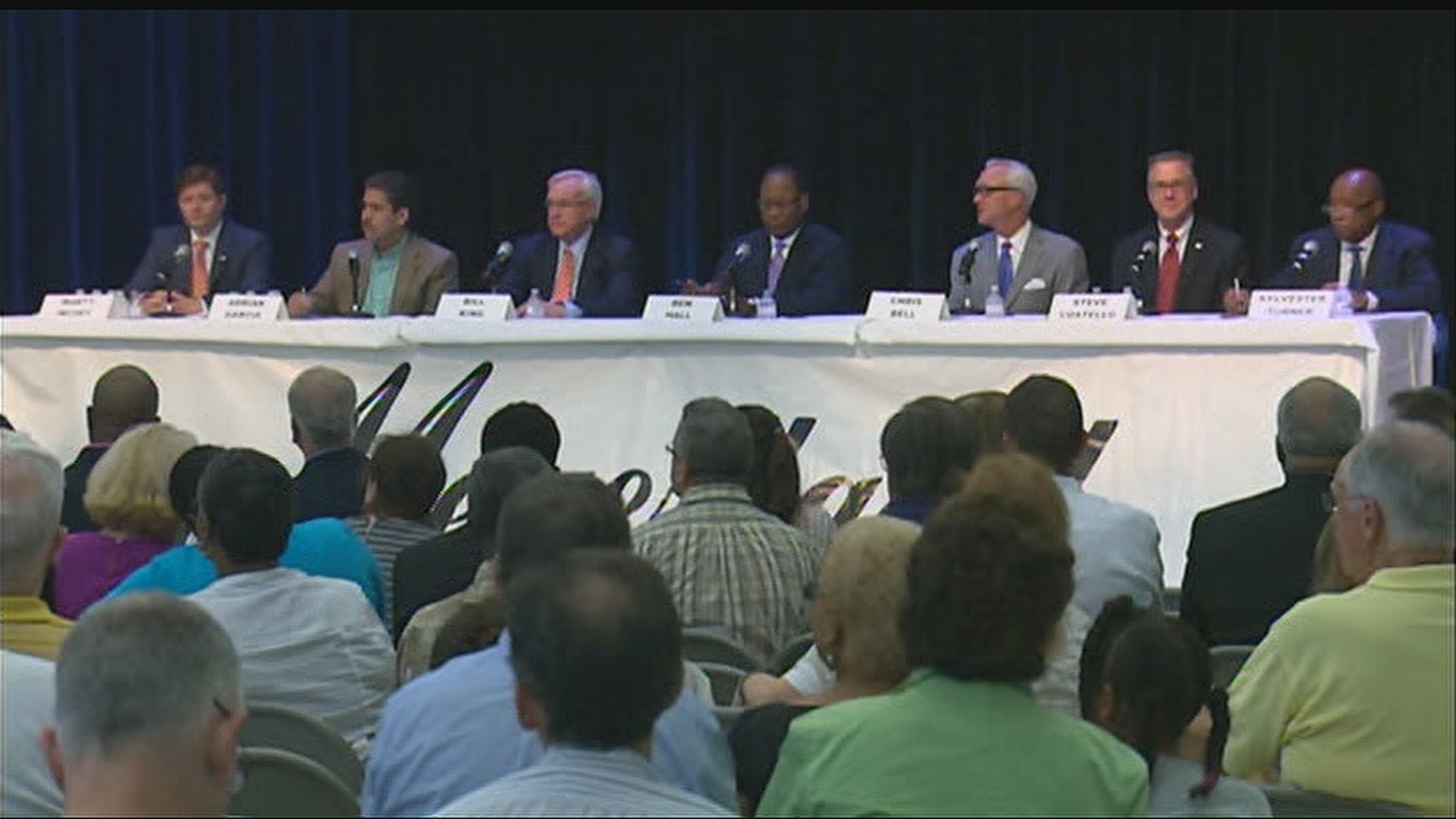 Mayoral candidates debate city's flood response plan | khou.com