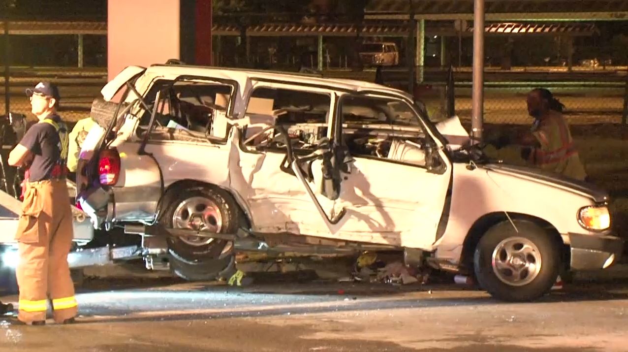 Firefighters rescue man pinned in vehicle after crash