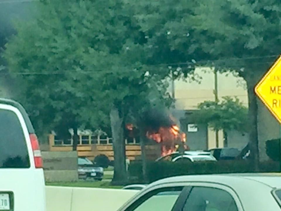School bus carrying 30 students catches fire | khou.com