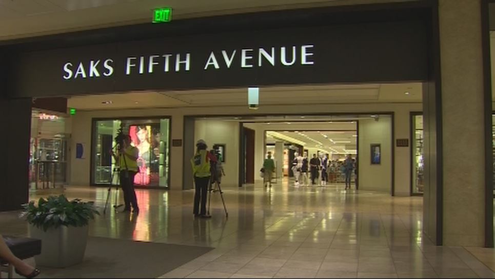 An entrance to Saks Fifth Avenue inside the Galleria Tuesday, July