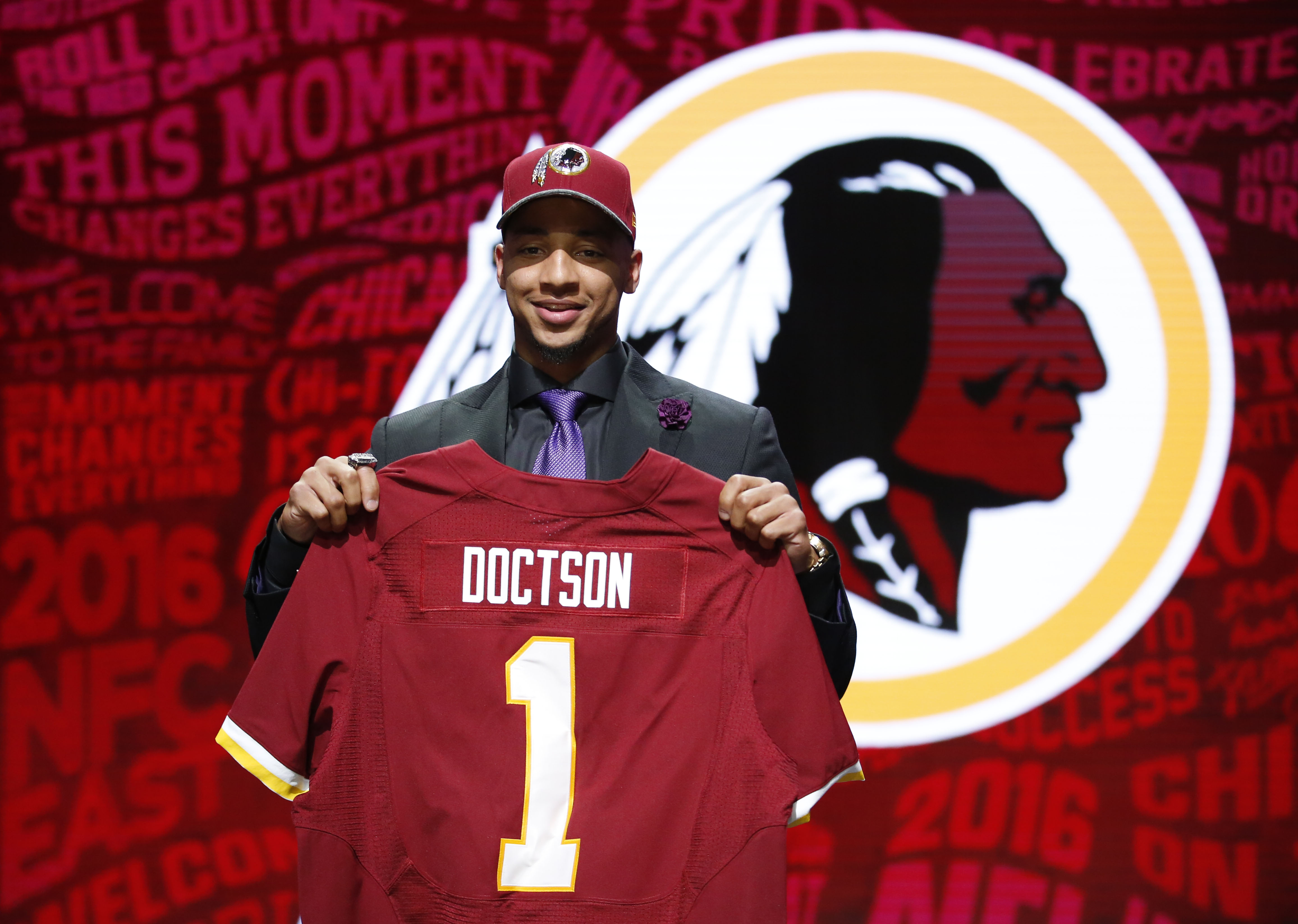 TCU wide receiver Josh Doctson goes to the Washington Redskins with No. 22  pick