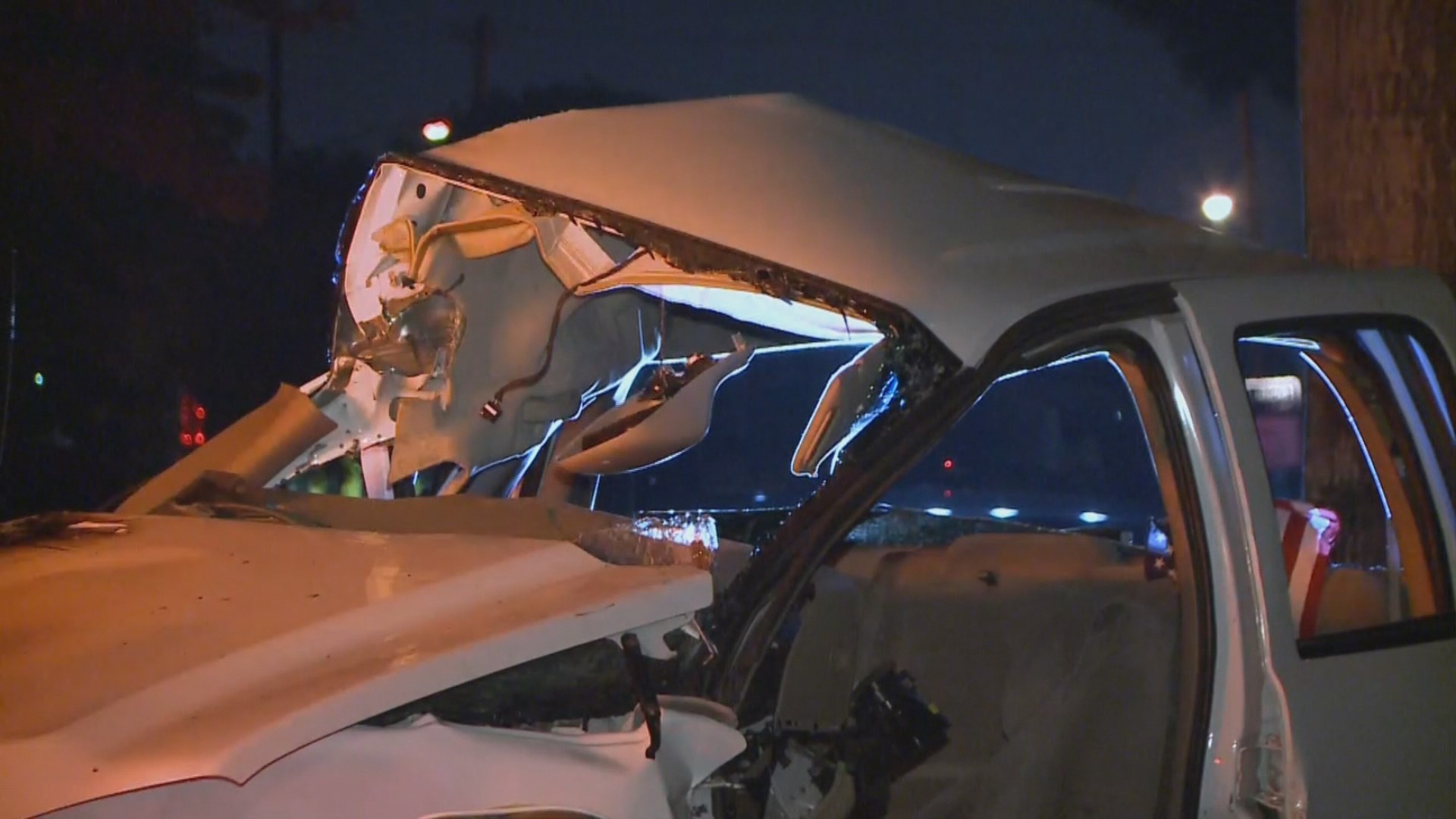 Man trapped after wrapping truck around tree | khou.com
