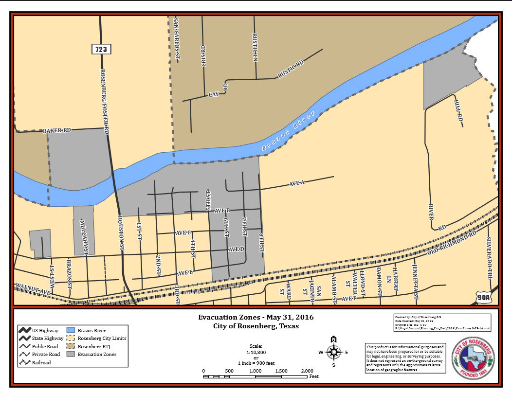 Rosenberg expands mandatory evacuation zone