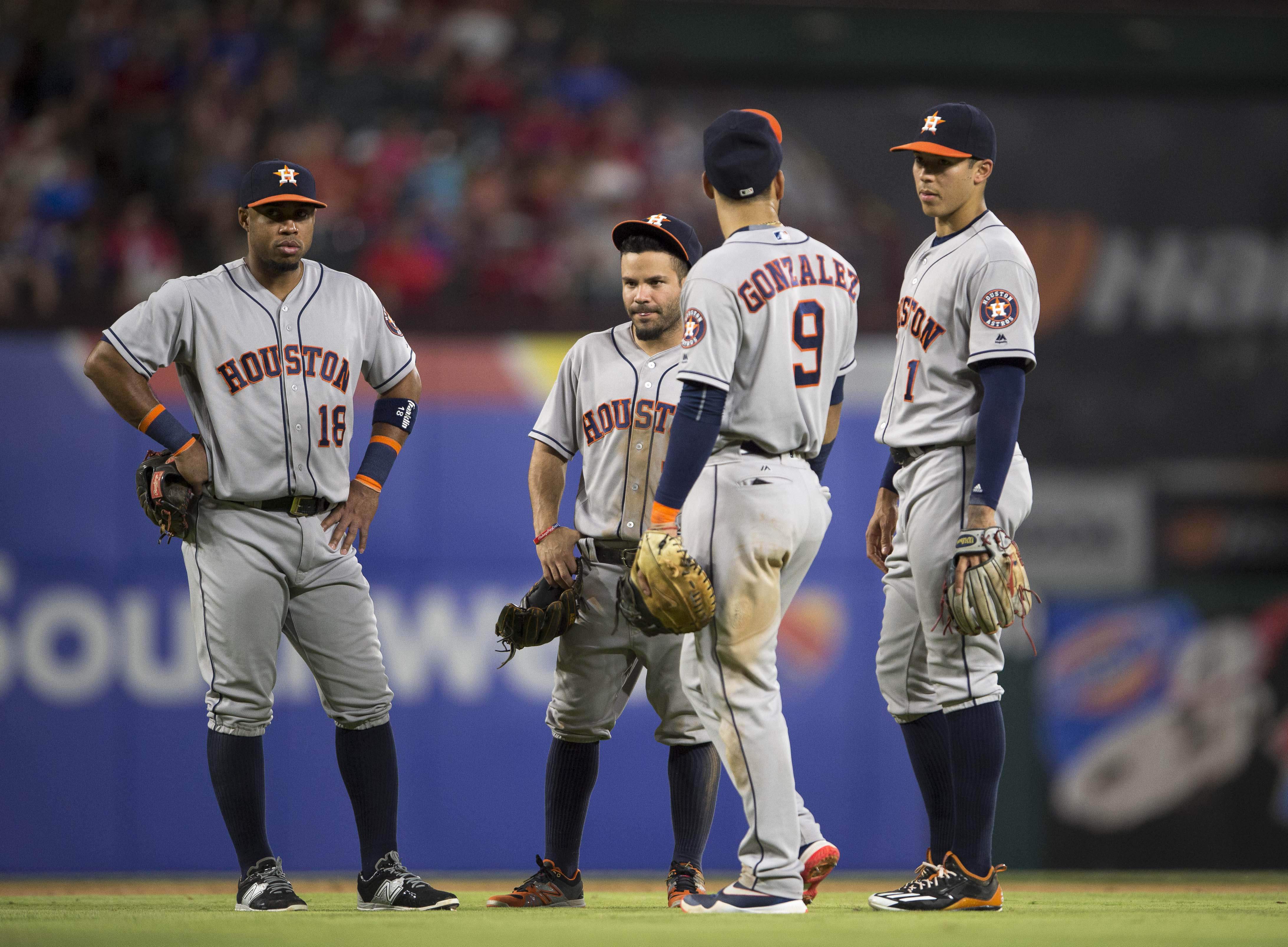 Marwin Gonzalez and Jose Altuve teamed up to give this young