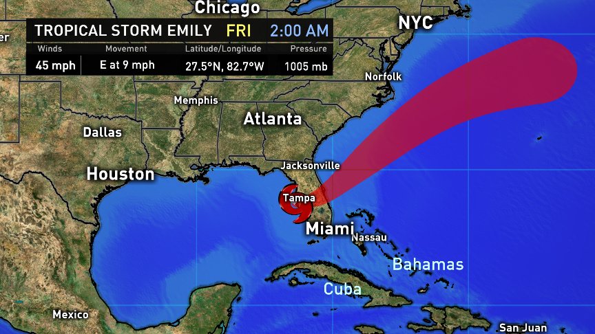 SURPRISE! Tropical Storm Emily Forms In Gulf, Makes Landfall | Khou.com