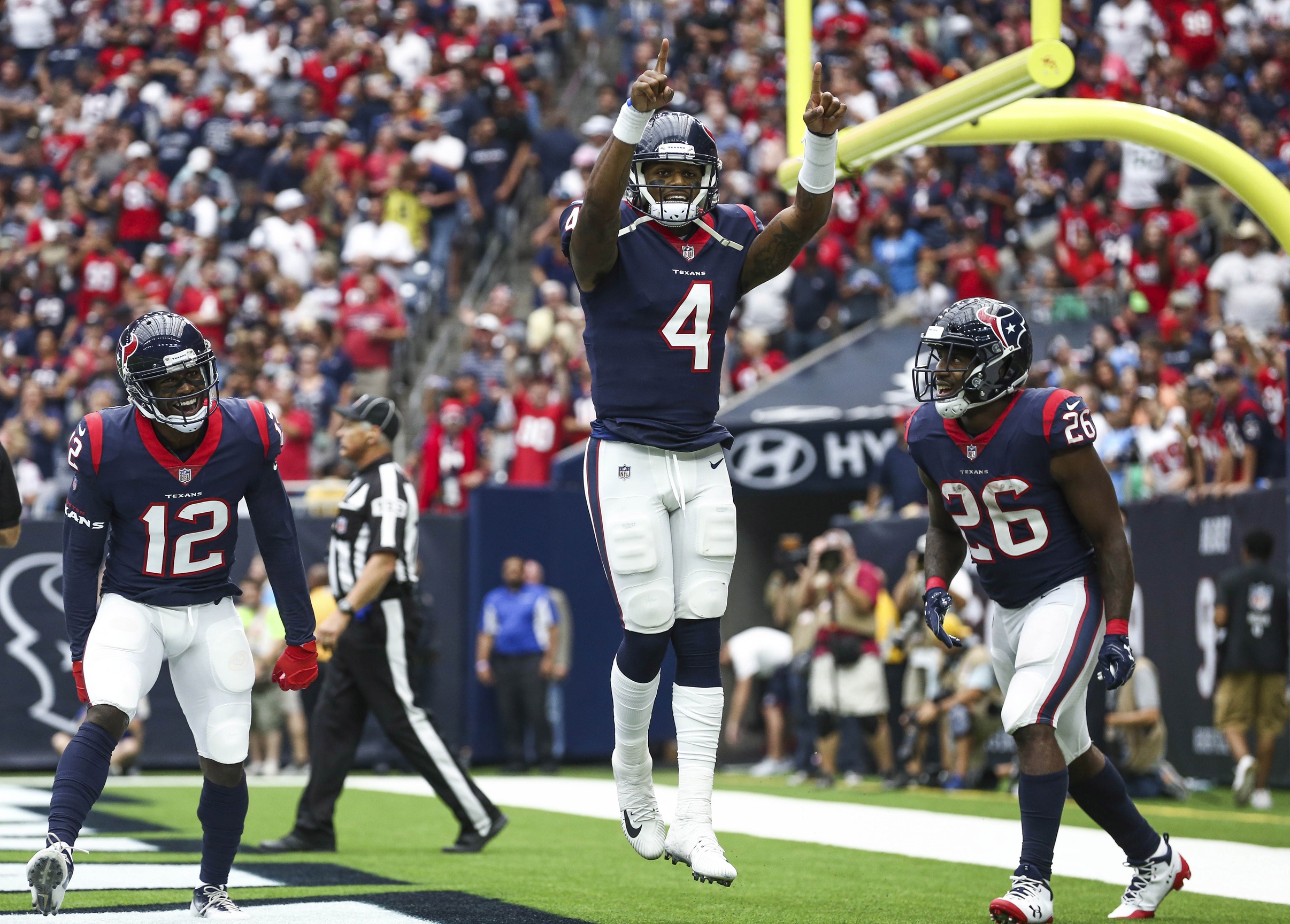 WATCH: Deshaun Watson throws four touchdowns on record-breaking day, NFL  News