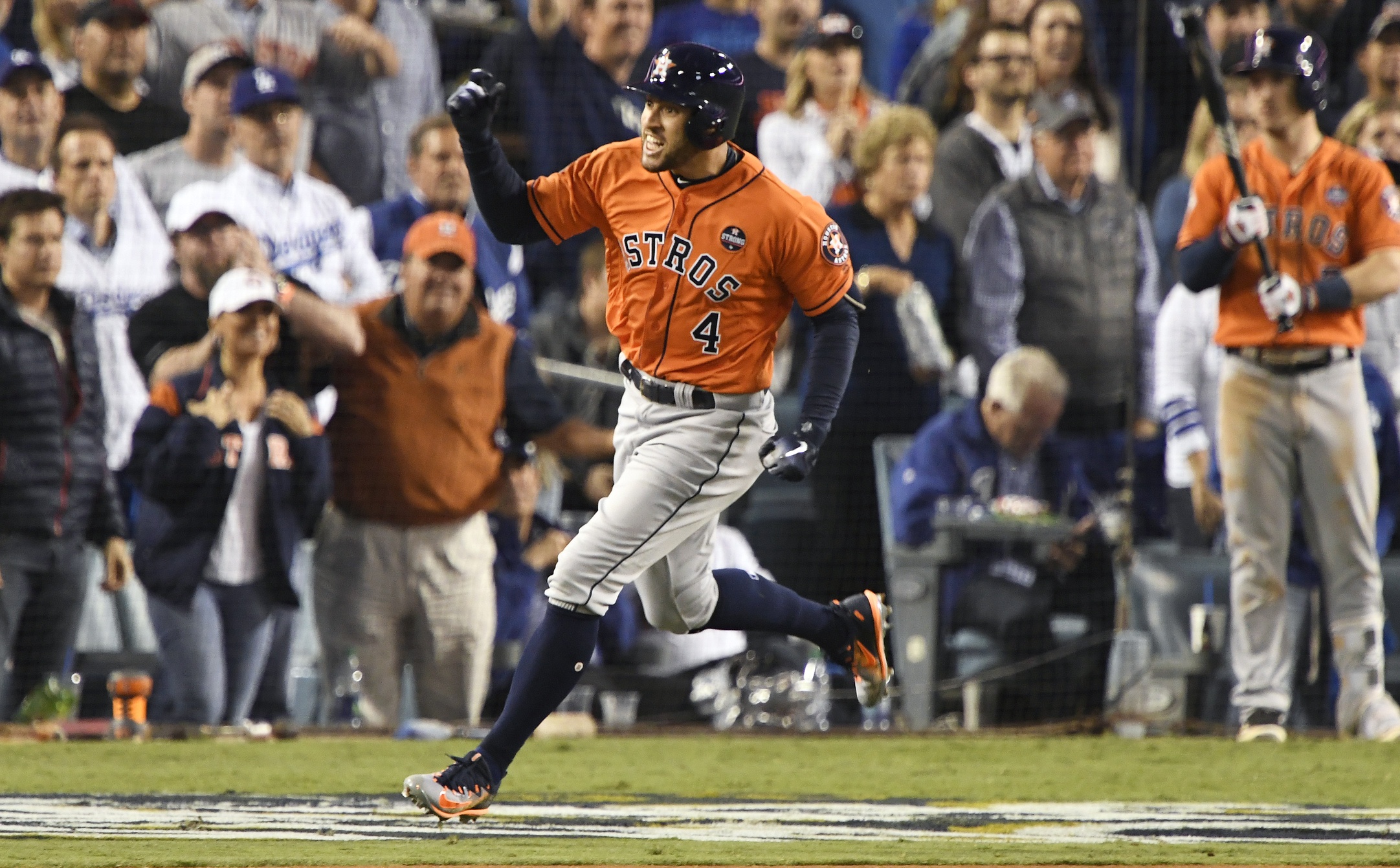 Astros' George Springer ties homer record, wins Series MVP