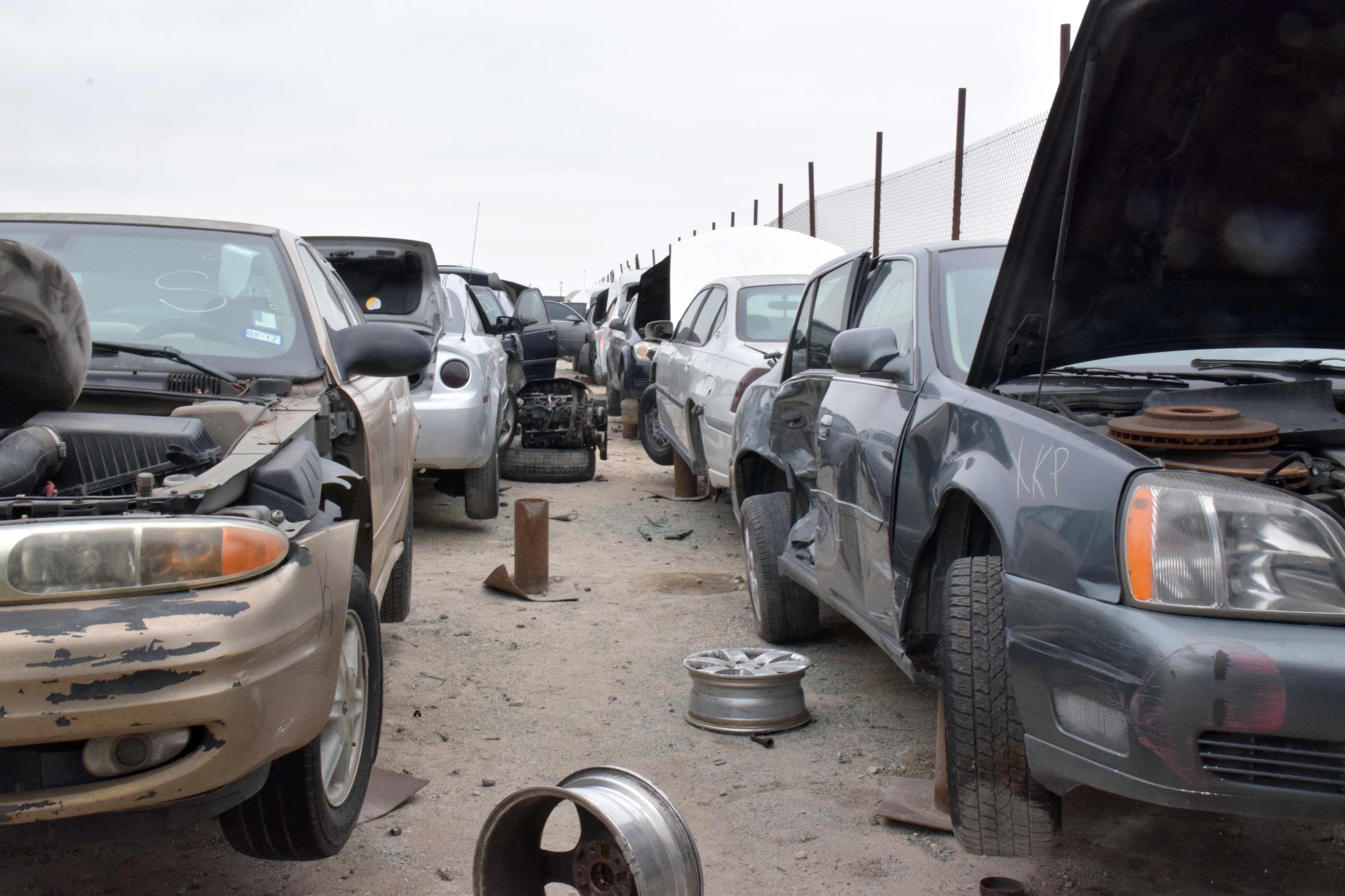 Cremated remains found inside car at Houston salvage yard