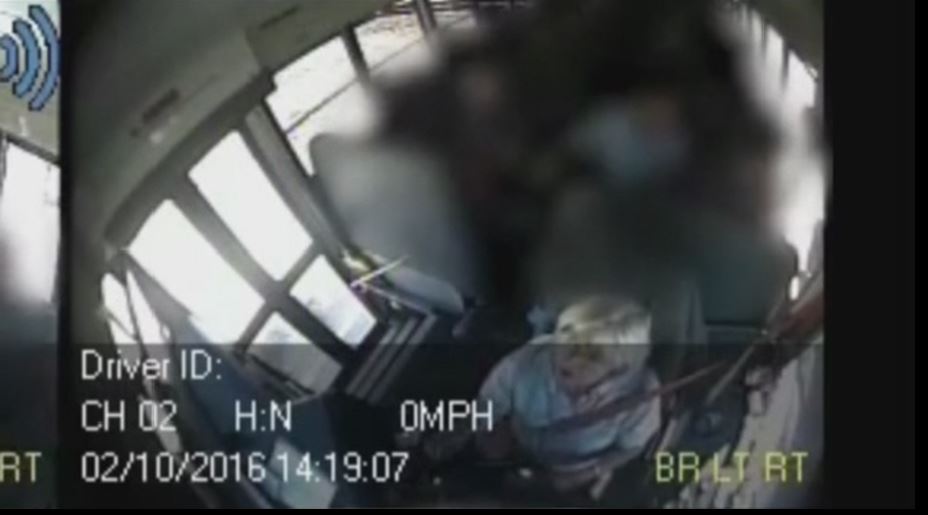 Chilling surveillance video released of school bus narrowly missing ...
