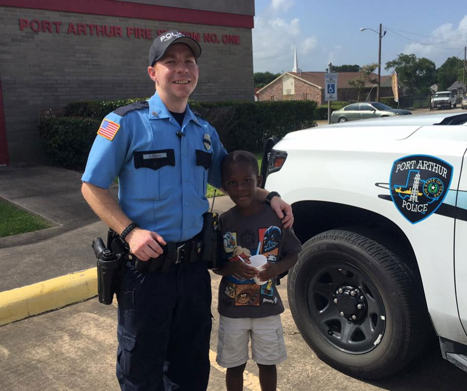 Port Arthur cop, firefighters make big impression on little boy | khou.com